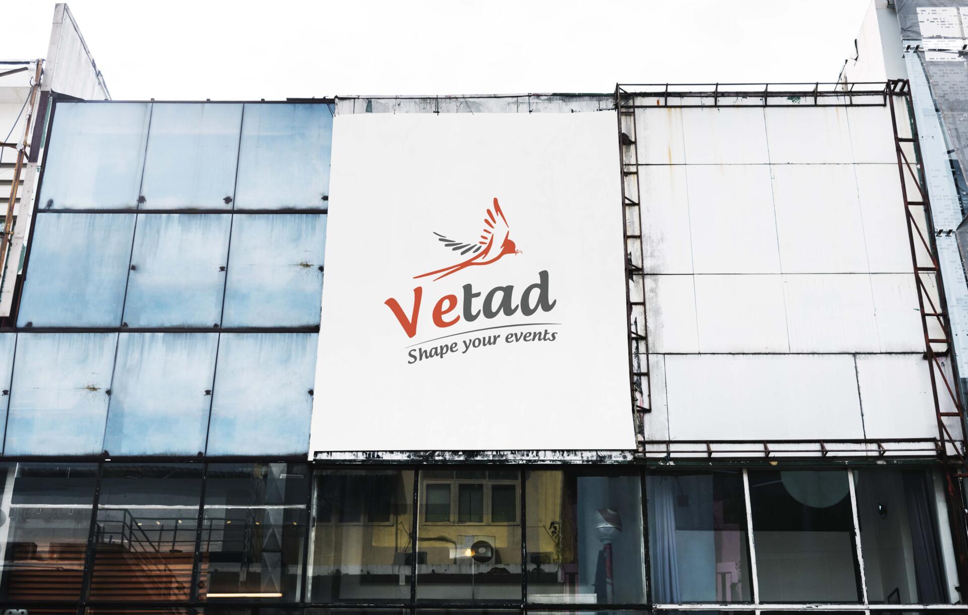 Minimal large-scale vertical billboard mockup